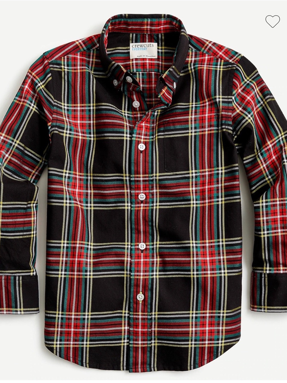 NWT J. Crew Crewcuts Holiday Stewart Tartan Flex Casual Shirt, sz 14